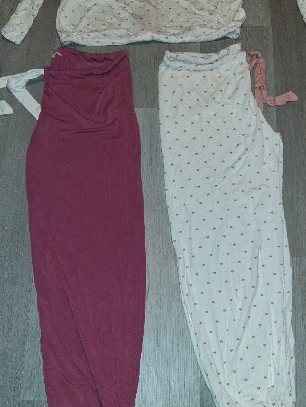 Eberjey Cream and Rust Heart-Print Pajama Set - Picture 3 of 6
